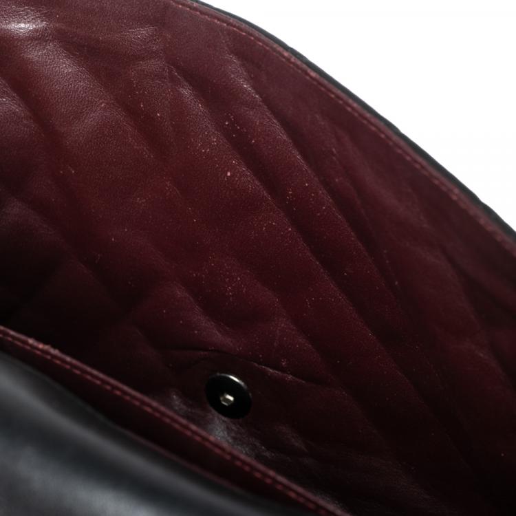 Pre Owned Chanel Black Quilted Leather Maxi Classic Single Flap Bag