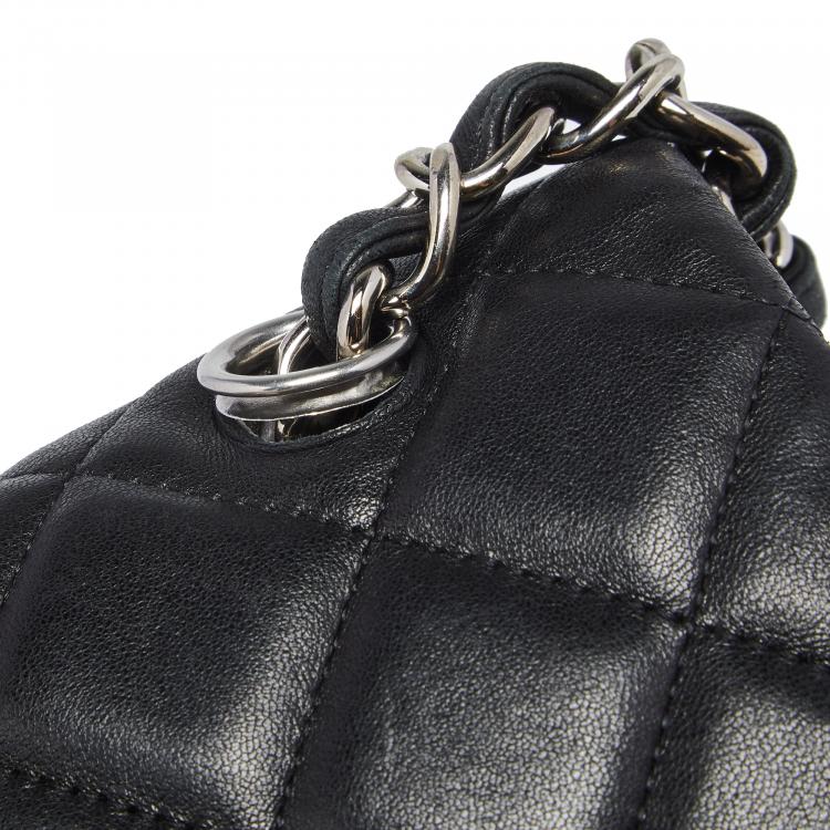 Pre Owned Chanel Black Quilted Leather Maxi Classic Single Flap Bag