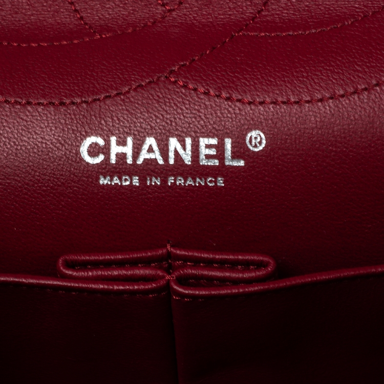 Pre Owned Chanel Pink Quilted Caviar Suede Reissue 2.55 Classic 227 Flap Bag