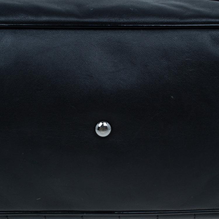 Pre Owned Chanel Black Leather CC Camellia No.5 Shopper Tote
