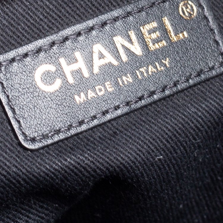 Pre Owned Chanel Dark Grey Straw Medium Deauville Shopper Tote