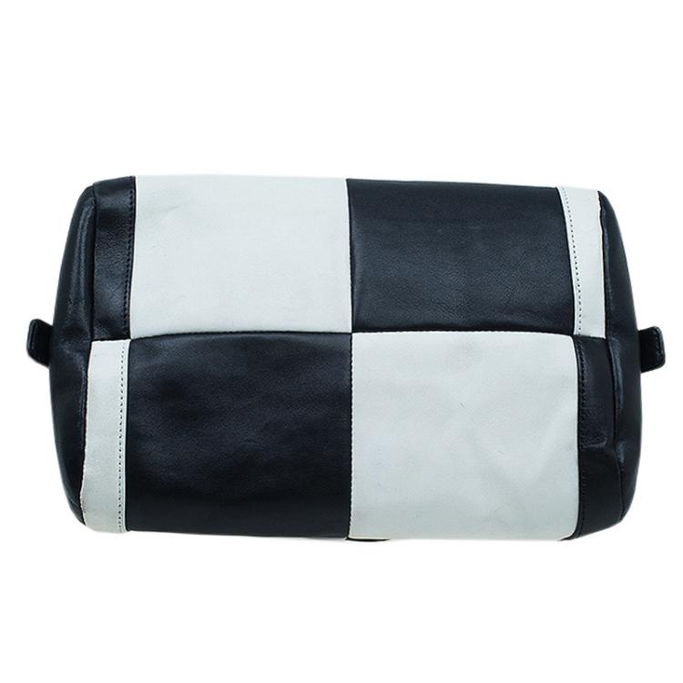 Pre Owned Chanel Bicolor Leather CC Bowling Bag