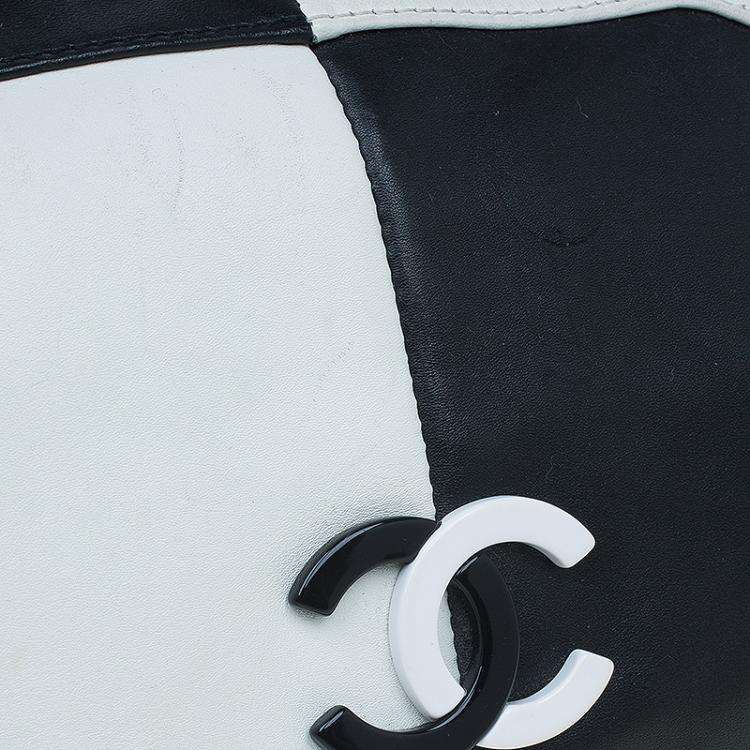 Pre Owned Chanel Bicolor Leather CC Bowling Bag