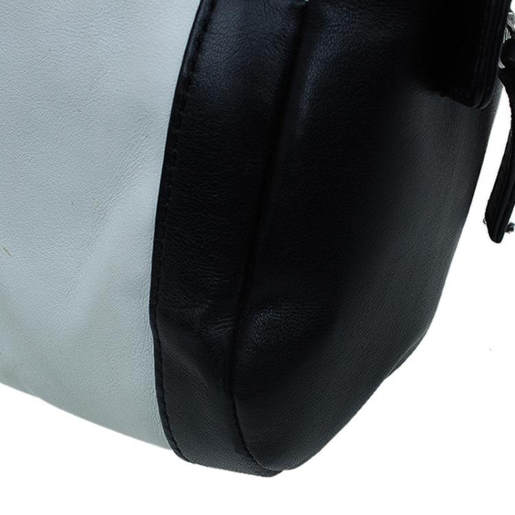 Pre Owned Chanel Bicolor Leather CC Bowling Bag