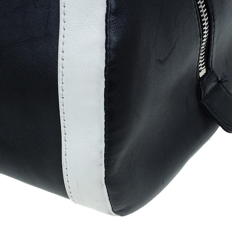 Pre Owned Chanel Bicolor Leather CC Bowling Bag