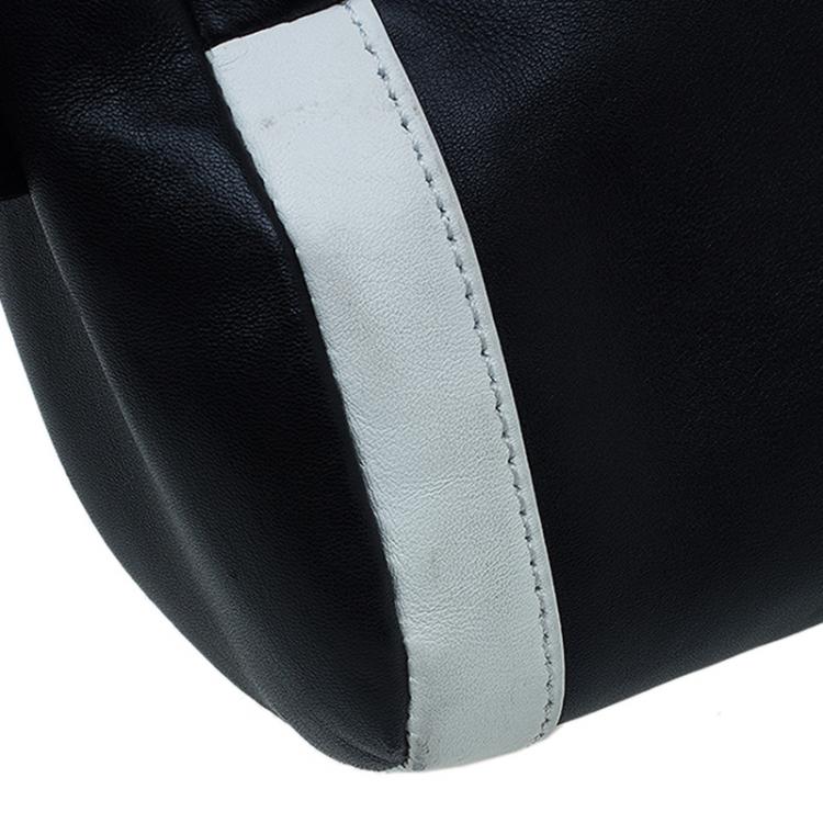 Pre Owned Chanel Bicolor Leather CC Bowling Bag