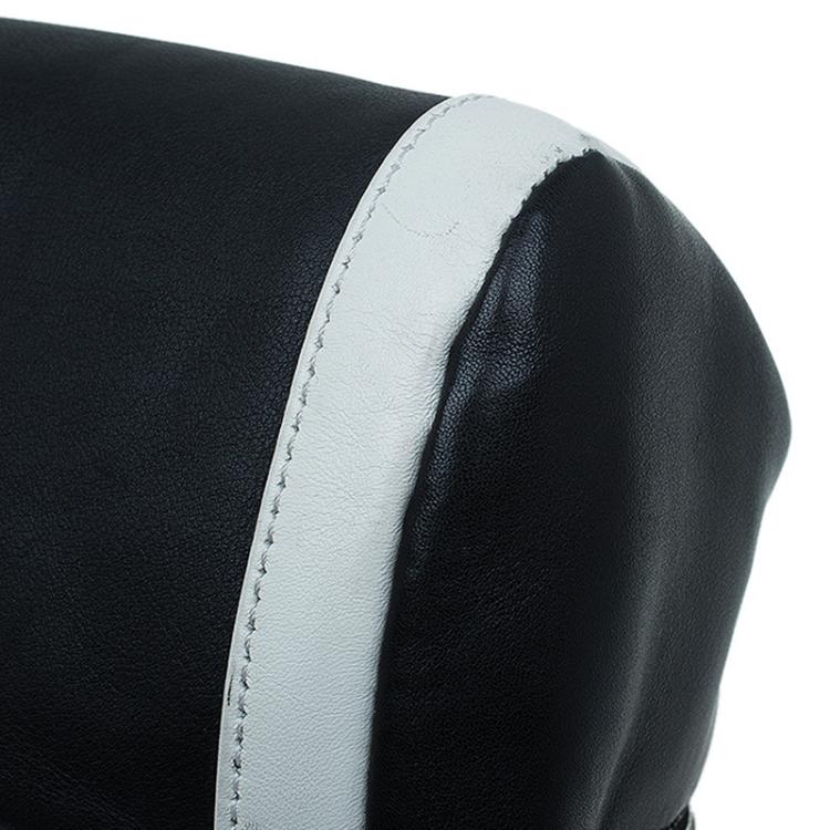 Pre Owned Chanel Bicolor Leather CC Bowling Bag