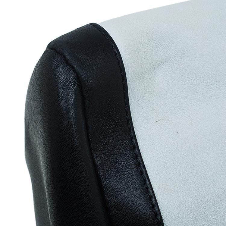 Pre Owned Chanel Bicolor Leather CC Bowling Bag
