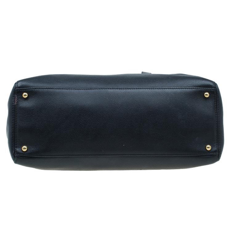 Pre Owned Chanel Black Caviar Leather Cerf Shopper Tote