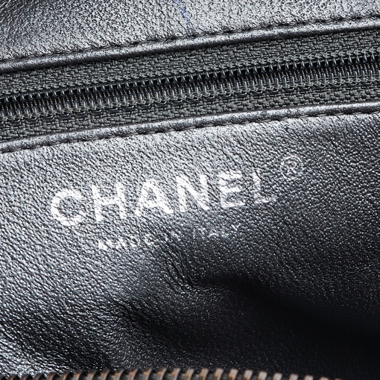 Pre Owned Chanel Metallic Grey Quilted Leather Reissue Camera Bag