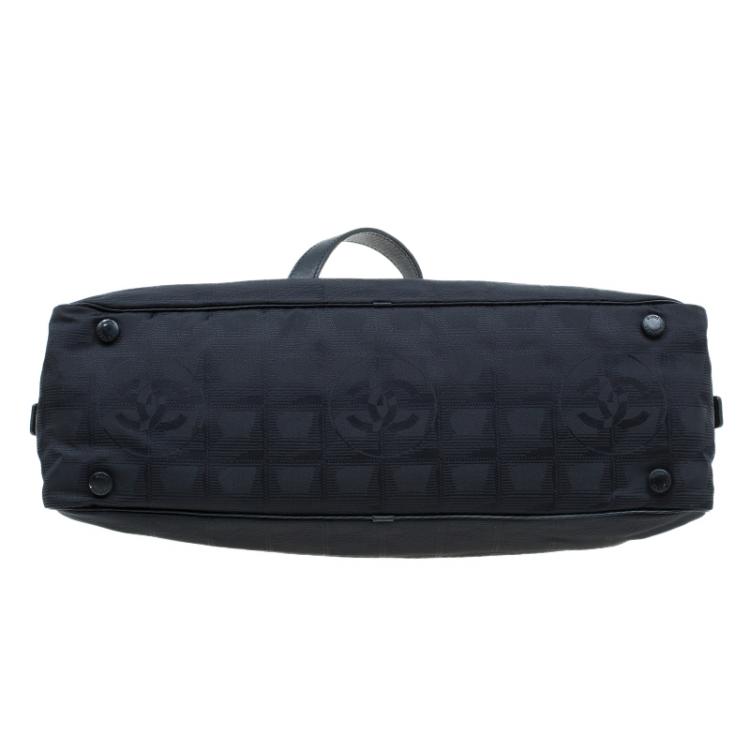 Pre Owned Chanel Black Nylon Travel Line Satchel