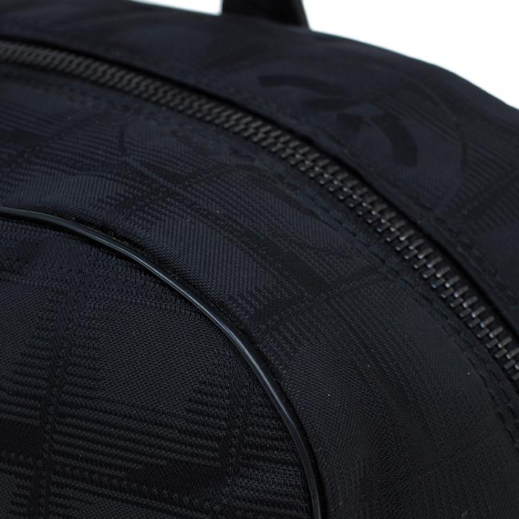 Pre Owned Chanel Black Nylon Travel Line Satchel