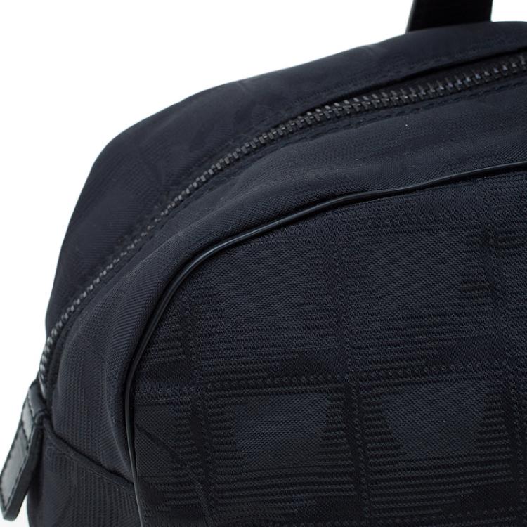 Pre Owned Chanel Black Nylon Travel Line Satchel