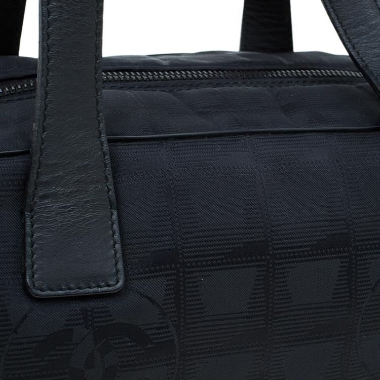 Pre Owned Chanel Black Nylon Travel Line Satchel