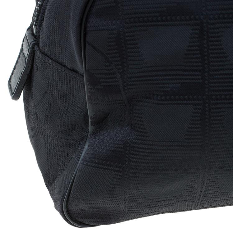 Pre Owned Chanel Black Nylon Travel Line Satchel