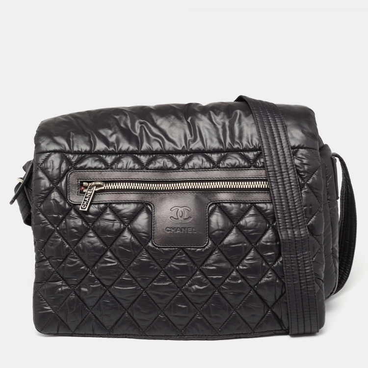 Sold at Auction: Chanel Quilted Nylon Messenger Bag