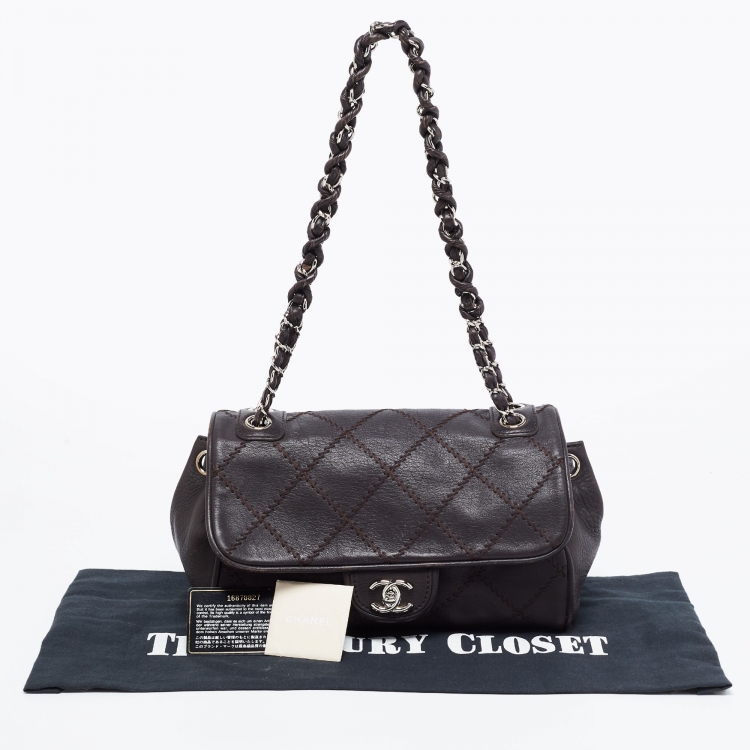 Pre Owned Chanel Black Quilted Leather Ultimate Stitch Flap Bag