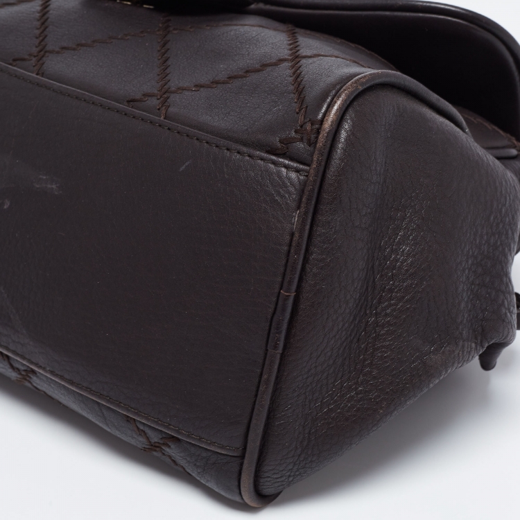 Pre Owned Chanel Black Quilted Leather Ultimate Stitch Flap Bag