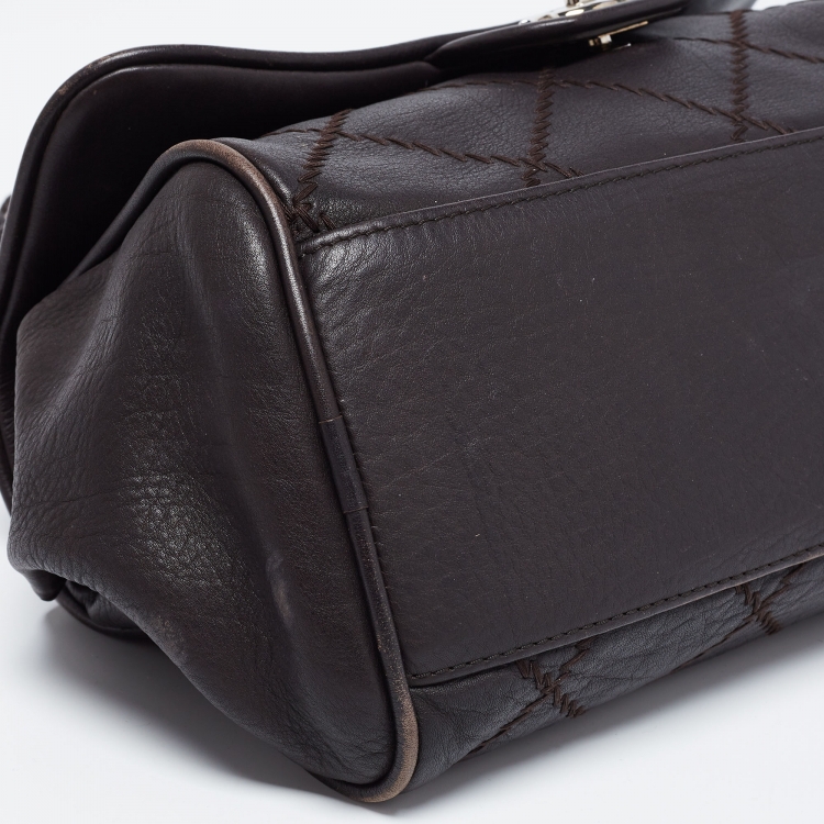 Pre Owned Chanel Black Quilted Leather Ultimate Stitch Flap Bag