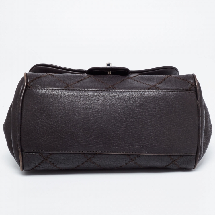 Pre Owned Chanel Black Quilted Leather Ultimate Stitch Flap Bag