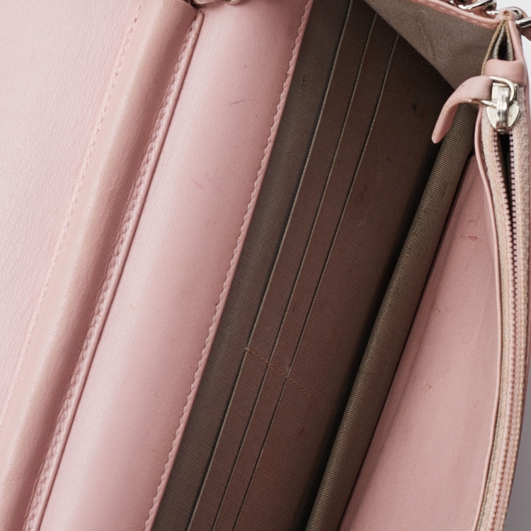 Pre Owned Chanel Pink Caviar Leather Timeless CC WOC Clutch Bag