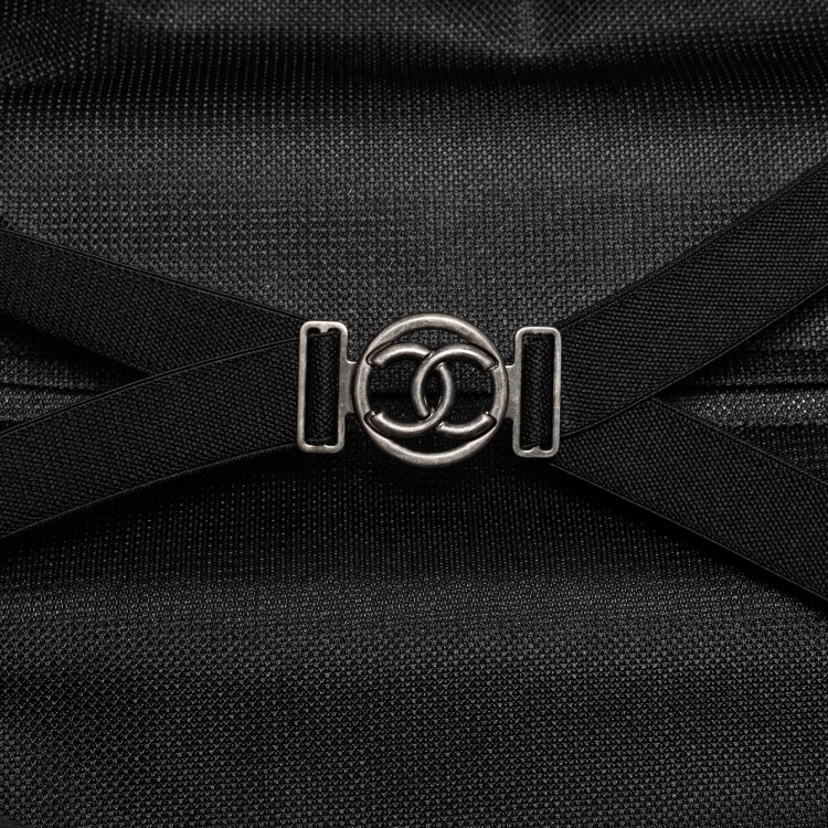 Pre Owned Chanel Black Quilted Caviar Leather Coco Case Trolley