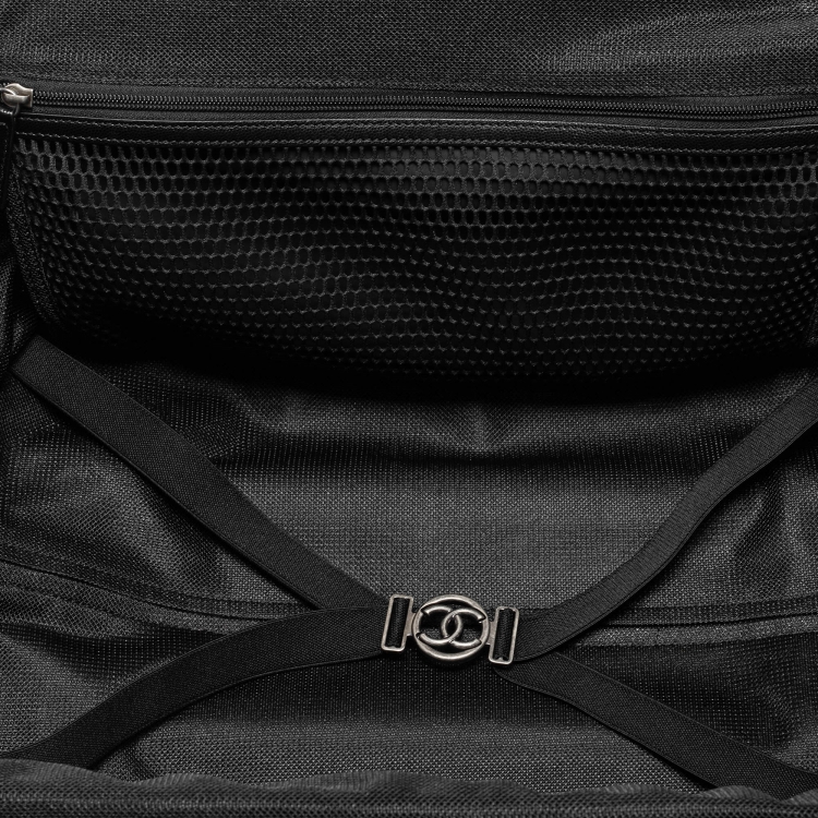 Pre Owned Chanel Black Quilted Caviar Leather Coco Case Trolley