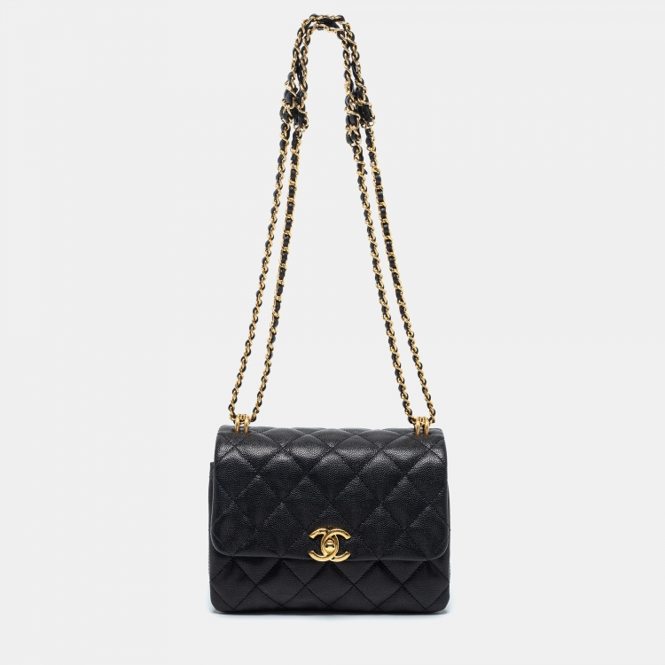 Chanel Black Caviar Quilted Leather Coco First Flap Bag Chanel | The Luxury  Closet