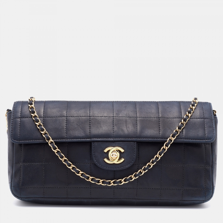 Chanel Black Chocolate Bar Quilted Leather East West Flap Bag Chanel | The  Luxury Closet