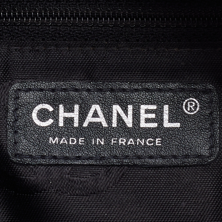 Pre Owned Chanel Pink/Black Quilted Leather CC Ligne Cambon Bag