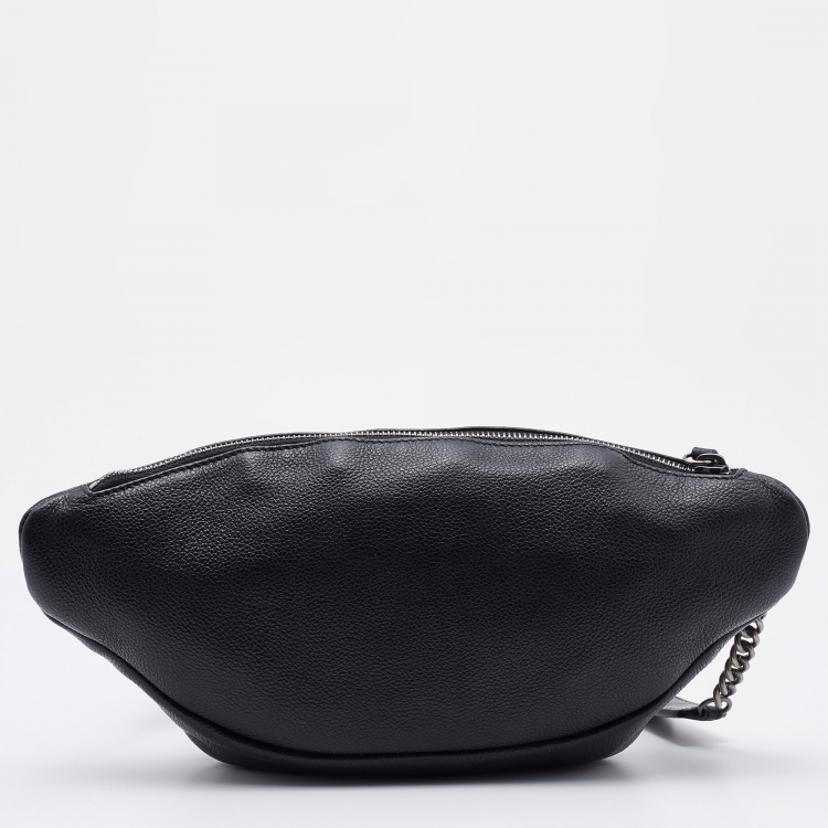 Pre Owned Chanel Black Quilted Leather CC Casual Rock Belt Bag