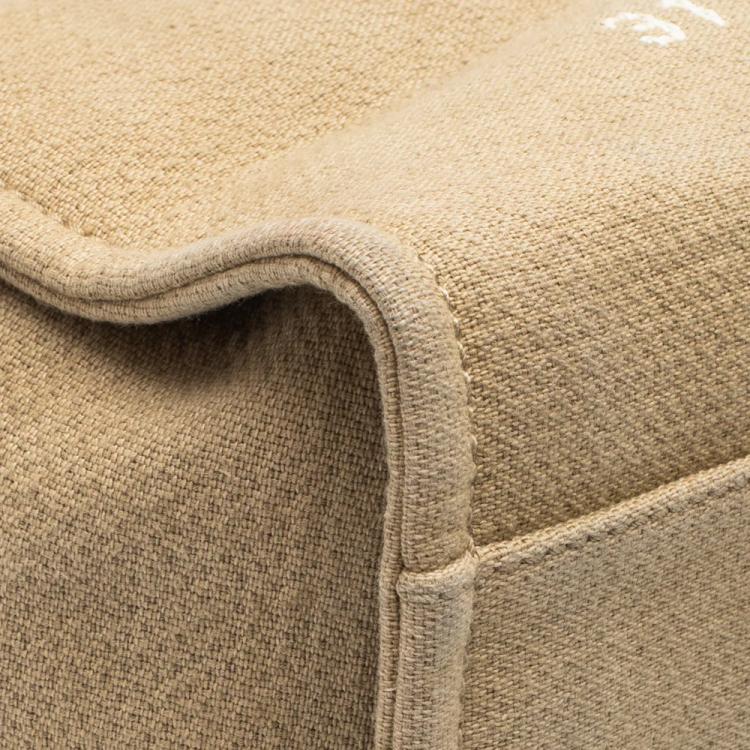 Pre Owned Chanel Beige Canvas Deauville Tote Bag 