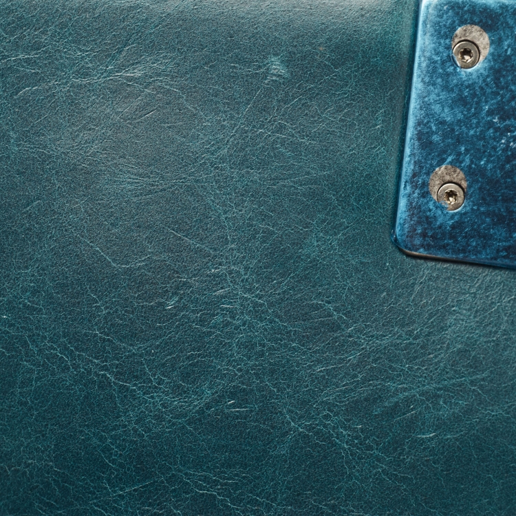 Pre Owned Chanel Green Quilted Leather Small Boy Flap Bag