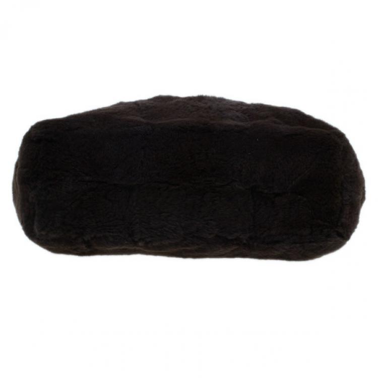 Pre Owned Chanel Brown Vintage Mink Tortoise Chain Tote