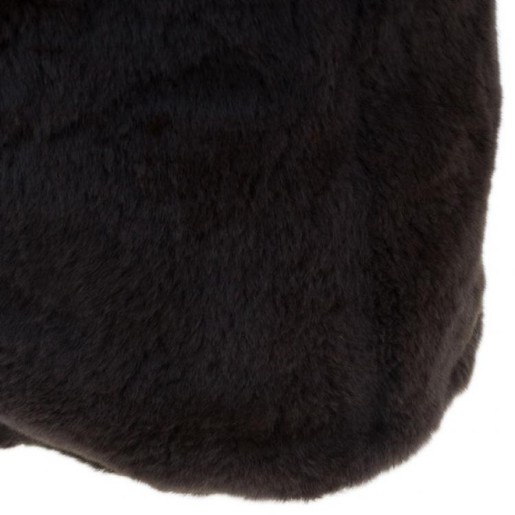 Pre Owned Chanel Brown Vintage Mink Tortoise Chain Tote