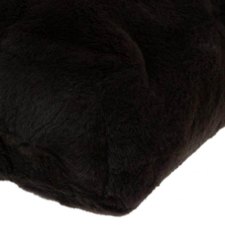 Pre Owned Chanel Brown Vintage Mink Tortoise Chain Tote