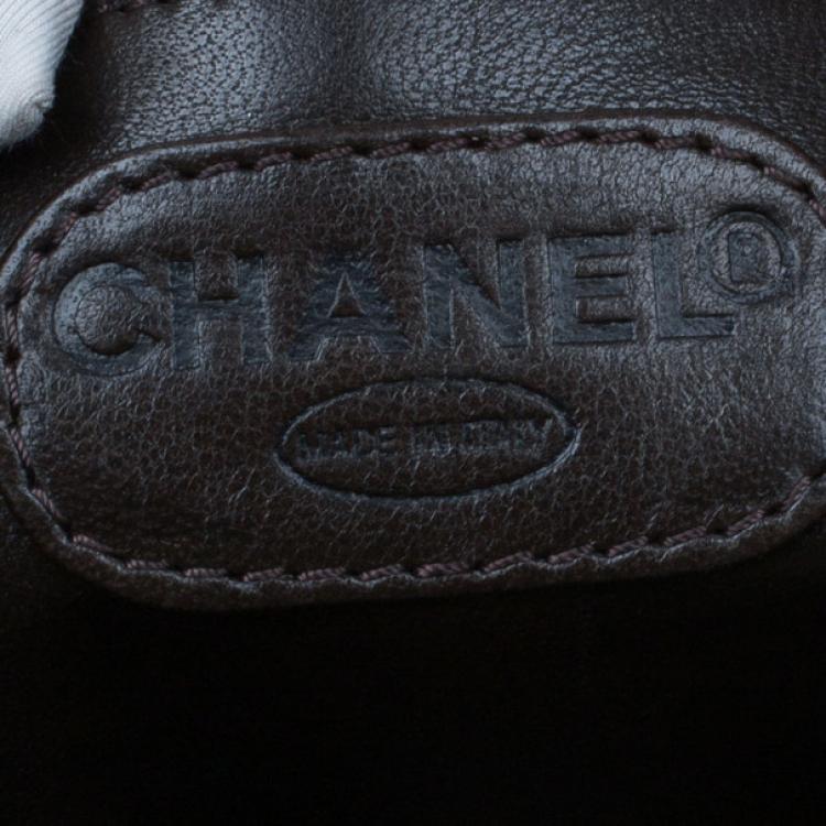 Pre Owned Chanel Brown Vintage Mink Tortoise Chain Tote