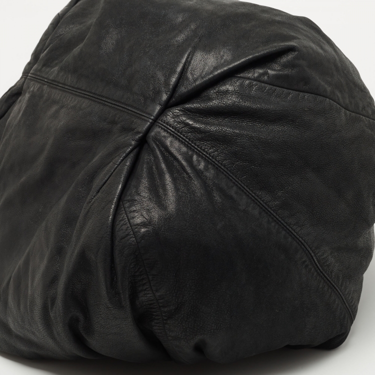 Pre Owned Chanel Black Iridescent Leather and Fabric CC Coco Cabas Hobo