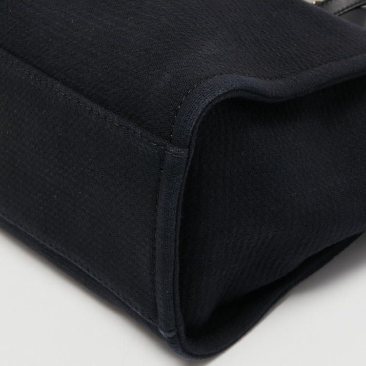 Pre Owned Chanel Black Canvas Small Deauville Tote