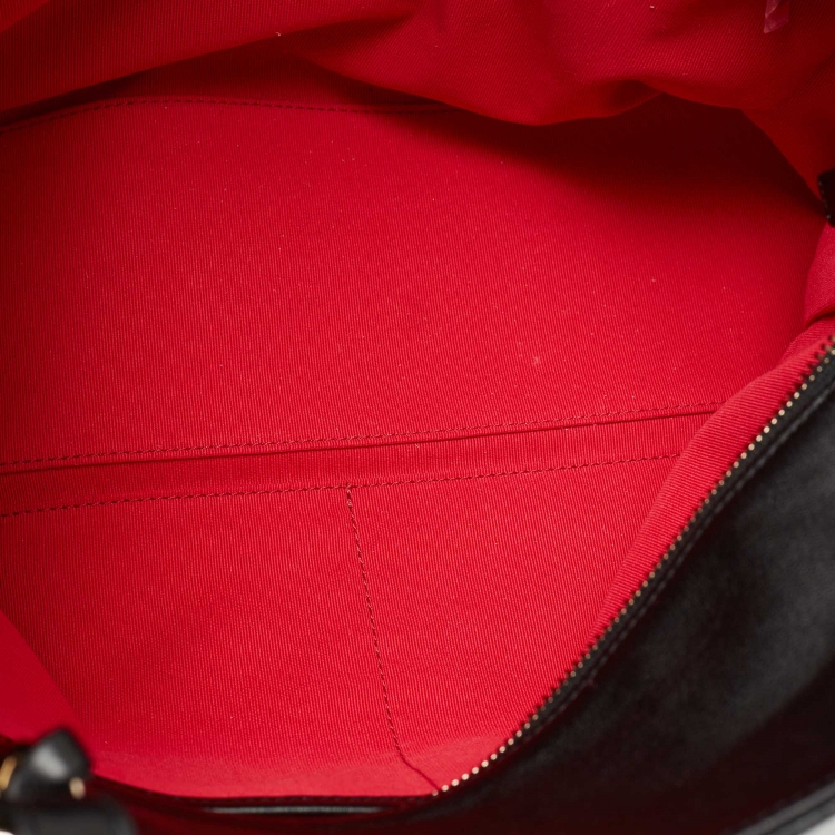 Pre Owned Chanel Black Leather CC Top Zip Shopper Tote