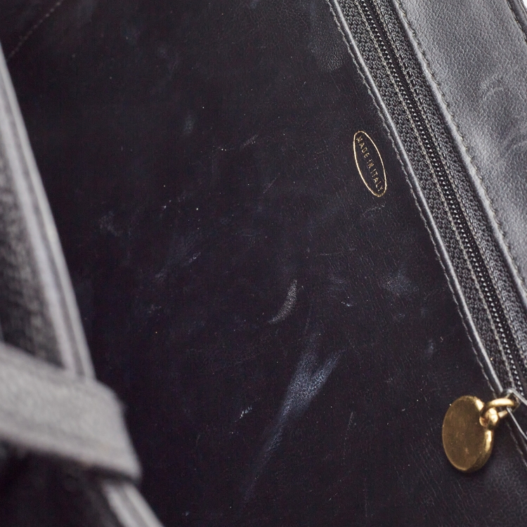Pre Owned Chanel Black Caviar Leather Vintage CC Vanity Case Bag
