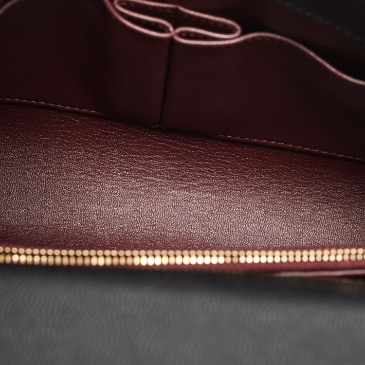 Pre Owned Chanel Black Quilted Caviar Leather and Lizard Embossed Small Coco Top Handle Bag