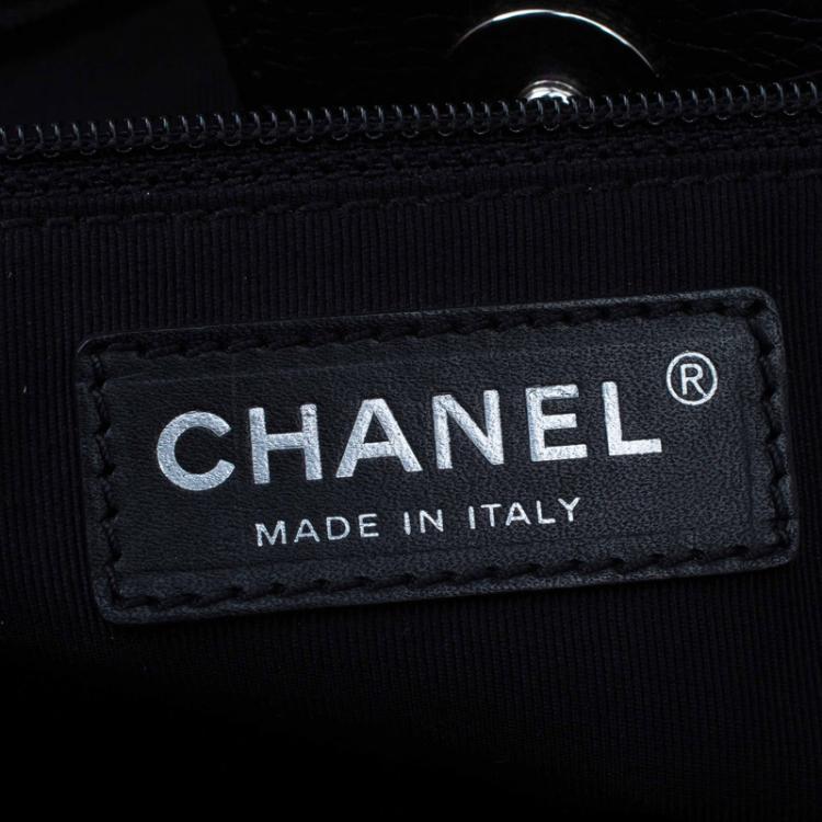 Pre Owned Chanel Black Leather Cerf Shopper Tote