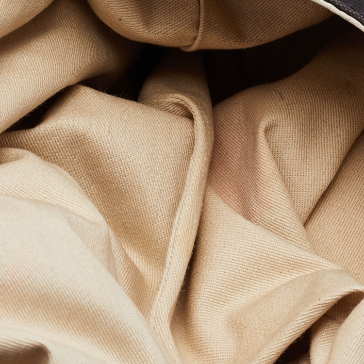 Pre Owned Chanel Black/White Canvas and Leather Vintage Olsen Hobo