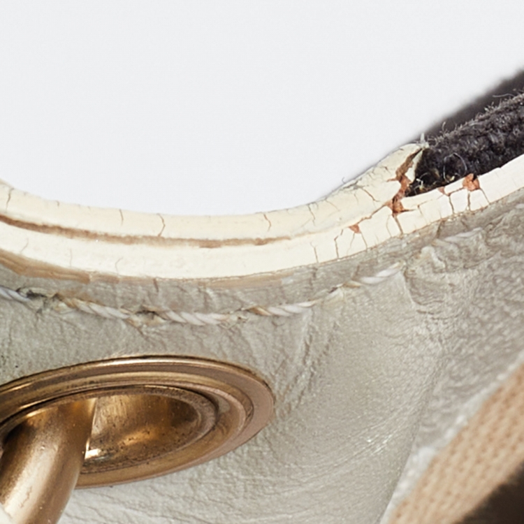 Pre Owned Chanel Black/White Canvas and Leather Vintage Olsen Hobo