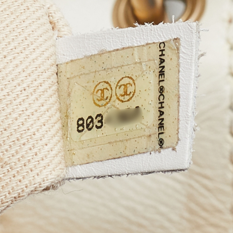 Pre Owned Chanel Black/White Canvas and Leather Vintage Olsen Hobo