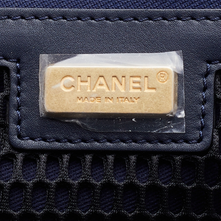 Pre Owned Chanel Blue Quilted Denim and Leather Coco Case Trolley