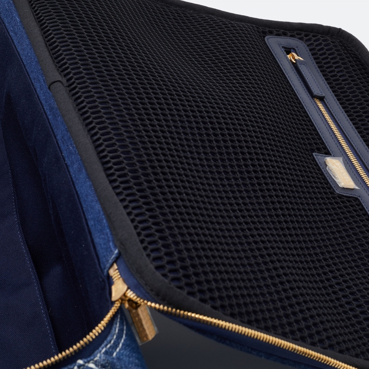 Pre Owned Chanel Blue Quilted Denim and Leather Coco Case Trolley