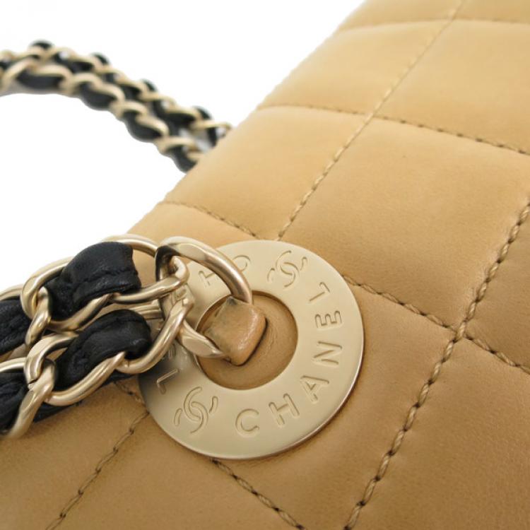 مملوكة مسبقًا Chanel Beige Lambskin Chocolate Bar Single Flap Bag