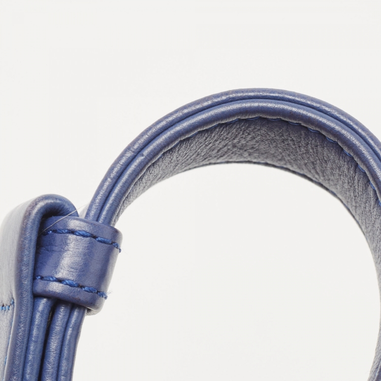 Pre Owned Chanel Blue Quilted Leather Small Boy Flap Bag